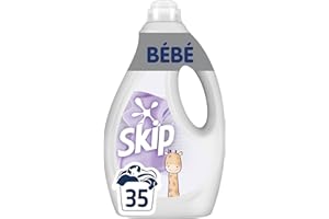 Skip - Lessive Bébé - Respect des Peaux Sensibles - Développée par des Pédiatres - Parfum Hypoallergénique - Sans conservateurs MIT-BIT - Certifiée ECARF - 35 Lavages