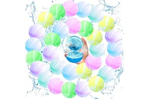 ZZXLOPEZ 30pcs Ensemble Combo Bombe à Eau, Bombe a Eau Réutilisable, Bombe a Eau Ballon, Balles d'eau en Silicone, Bombe à Eau Remplissage Rapide pour Famille, Jardin, Plage, Jouets Fête de La D'été
