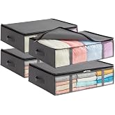Lifewit Bolsas de Almacenaje para Debajo de la Cama, Cajas para Guardar Ropa con Ventana Transparente Frontal, Organizadore A