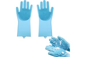 RANYAKE Pet Grooming Gloves,Dog Grooming Glove Silicone Gloves Close Tooth,Dog Washing Gloves for Dehairing,Grooming Gloves for Dogs Massage,Suitable for Dogs and Cats