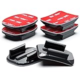 Sametop Klebehalterung Flache Gebogene Klebepad Helm Halterung Helmbefestigung aus 3M Kleber Kompatibel mit GoPro Hero 10, 9,