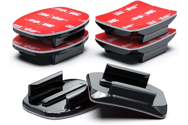 Sametop Fixation Adhésif 3M Autocollant Support Casque Sticker Attache Incurvées Plates Compatible avec GoPro Hero 13 12 11 10 9 8 7 6 5 Session DJI Caméras d'action - 6 Paquets