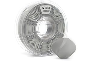 R3D Filamento 3D PLA da 1,75 mm, 0-370 mm/s, stampa ad alta velocità, precisione dimensionale +/- 0,02 mm, bobina di plastica trasparente da 1 kg, filamento per stampa 3D (grigio opaco)