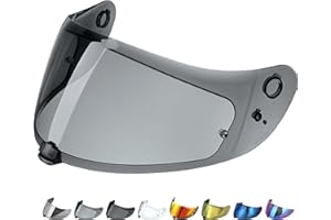 Everalo Compatible with Hjc is 17 Visor - Fg17 - FgSt - C70 - C70n - HJ 20M - Helmet Visor hjc is 17 Pinlock Ready - Anti-Scratch (Black 30%)