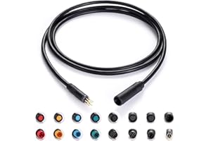 BALUOQI Câble d'extension 2Pin / 3Pin / 4Pin / 5Pin / 6Pin / 7Pin / 8Pin / 9Pin Prise étanche femelle à mâle fonctionne pour la lumière de bicyclette électrique / accélérateur / Ebrake / affichage des pièces Ebike prolongent le fil