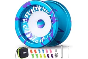 MAGICYOYO Yoyo Kids V6S Locus, Dual Material Trick Yoyo for Beginners, Responsive Yo-yo for Finger Spin, Metal Yo Yo Professional for Adults, Unresponsive Yoyos with 12 Strings, Bearing Kit