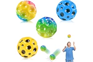 Moon Ball Lemotoy 4PCS Astro Jump Ball Jump ball Astro ball Galaxy ball 7cm High Jumps Rubber Ball Super High Bouncing Bounciest Lightweight Foam Ball Bouncy Balls for Kids Party Gift