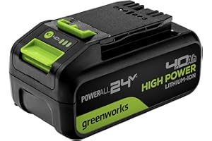 Greenworks 24V 4Ah Batteria High Power (Ricaricabile adatta a tutti i dispositivi della serie Greenworks Tools 24 V),Garanzia 2 Anni-G24B4HP1100