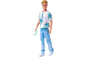 Simba 105733729 - Steffi Love Kevin - Lekdocka med Tröja med Palmtryck och Coola Jeans, Inklusive Solglasögon, 30 cm, Från 3