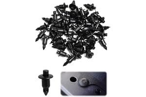 WONVIFY 50 Clips de Plástico para Carenado de Moto y Automóvil 6mm,Remaches de Retención de Panel Universales de 6mm, Compatibles con Ya-maha, Su-zuki, Ka-wasaki y Hon-da