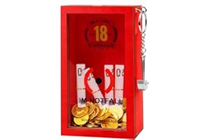 QGGTQG Regalo di compleanno originale 18 regali in denaro, divertente scatola di emergenza con martello, scatola regalo personalizzata, decorazione creativa, scatola di legno, regali fai da te per