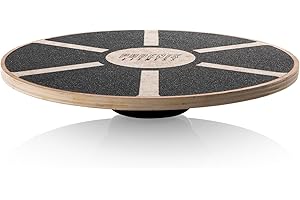 Phoenix Fitness Wooden Balance Board - Non-Slip Wobble Board for Core Workout, Rehabilitation, Exercise & Strength Training - Heavy-Duty Stability Disc for Men and Women - Core Trainer for Home & Gym