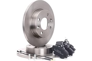 RIDEX Kit de discos de freno y pastillas 3405B0095 Eje delantero Chapa antichirridos macizo compatible con VW Polo V Hatchback 6R1, 6C1, MERCEDES-BENZ Clase M W163 GLE W166, OPEL Corsa C Hatchback X01