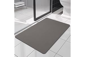 SOLIC Alfombra de baño, diatomeas Alfombra de baño Super Absorbente, Secado rápido Alfombra de Ducha Antideslizante, Absorbente Fabricada en Microfibra (Beige Oscuro, 40x60cm)