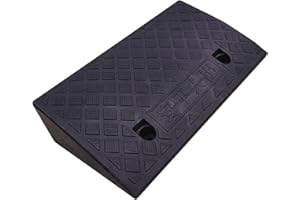 AMSXNOO Rampe de Chargement, Rampes Plastique de Bordure Antidérapantes Portable Rampes de Seuil Légère pour Voiture Scooter Caravane Fauteuil Roulant Accès Handicapé Trottoir Vélo Moto