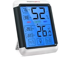 ThermoPro TP55 Digital Indoor Hygrometer Thermometer Temperature and Humidity Monitor Room Moisture Meter with Large Touchscr