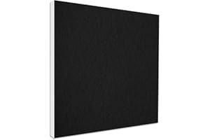 platino24 Akustikpaneele 1 Element Colore Quadrat 55 x 55 cm Schwarz I Schallabsorber aus Basotect ® G+ mit Akustikfilz I Schalldämmung Wand & Decke I Akustikelemente Wandpaneel