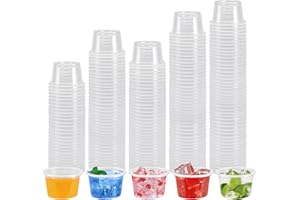Kleemeiero 300PZS Vasos Chupito Plastico 30ML Mini Vasos Plastico Taza de Degustación Vasos de Chupito Transparentes Vasos Plastico Duro para Supermercado, Fiesta, Bodas, Cumpleaños, Navidad
