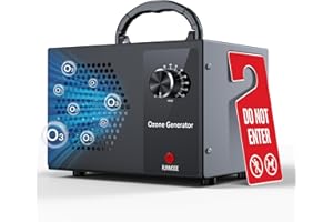 CFEN Generador de Ozono Hogar, Profesional Máquina de Ozono 40000mg/h, Purificador de Aire Desinfectador de Ozono con Temporizador, para Garajes, Hogar, Eliminación de Olor y Desinfección Hasta 300 ㎡