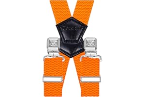 Decalen Bretelles pour homme - Largeur : 4 cm - Avec clip en métal très solide - Taille unique pour hommes et femmes - Réglable et élastique - Style X