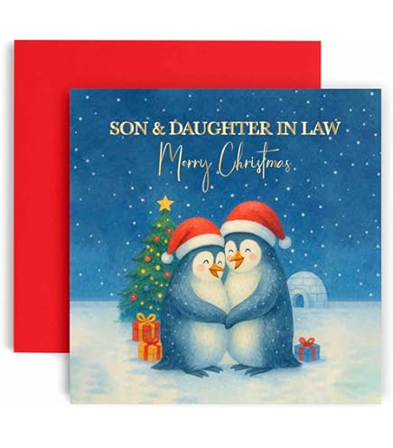 Loving MERRY CHRISTMAS Card FOR MOM & DAD, Snowmen Tree By Bella - View #9