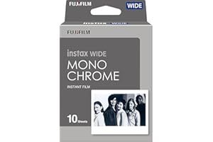 Fujifilm Instax Wide Monochrome - Película instantánea, color negro