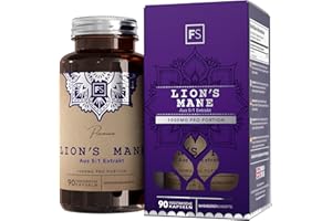 ‎FOCUS FS Lions Mane | Löwenmähne Pilz - 1000mg Mushroom pro Portion | 90 Lions-Mane Kapseln Mushroom Complex | Hochdosiert Lion's Mane | Gentechnik-, Gluten-, & Allergenfrei | Hergestellt in GB