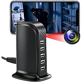 TANGMI Mini Spy Camera WiFi Hub Charging 5-in-1 1080P HD | WiFi 2.4G/5G, App Tuya, Motion Detection, Instant Alerts, 5 USB Po