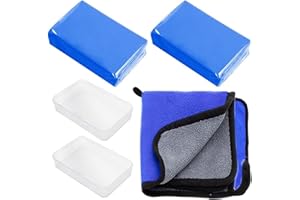 LHYBTM Masas de Arcilla Barra de Arcilla de Coche, Car Clay Bar 2 Pcs 100g Arcilla Coche Limpiadora para Coche para Eliminar Gotitas de Óxido Arañazos Leves Manchas con Capacidad de Lavado y adsorción