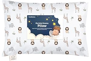 KEABABIES Toddler Pillow with Pillowcase - My Little Dreamy Pillow - Organic Cotton Toddler Pillows for Sleeping, Kids Pillow, Travel Pillows for Sleeping, Mini Pillow, Toddler Bed Pillows (The Wild)