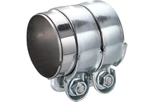 X AUTOHAUX Exhaust Pipe Tube Joiner Connector Sleeve Clamp 65mm 69mm 80mm