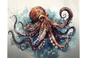 TISHIRON DIY Paint by Number Octopus and Tentacles of Octopus Paint by Numbers for Adults Abstract Adult Paint by Numbers Kids on Canvas Wall Art Paint by Numbers for Adults Beginner 16x20 inch