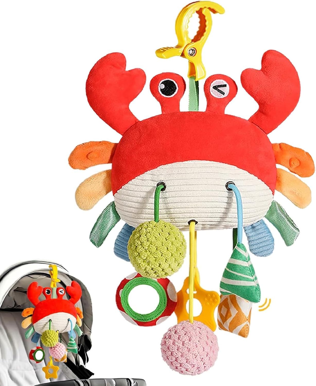 Goorder Juguetes para Cochecitos 3 6 9 12 Meses, Juguetes de para Sillita del Coche La Cuna Bebés y Niños 0-12 Meses, Juguetes Sensoriales para Bebés 6 Meses, Regalo Bebe Recien Nacido Niños y Niñas