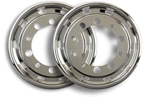 HANSEN STYLING PARTS Lot de 2 enjoliveurs universels 22,5" pour pneus larges 11,75" x 22,5" avec ET 120 mm pour camions