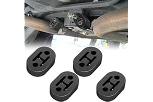 CLKE 4Pcs Silent Bloc Echappement, Support D'Échappement en Caoutchouc Noir à 2 Trous,12mm,Cintre d'échappement,Convient à Tous Les Véhicules