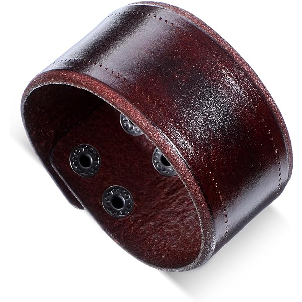 Western Armreif Metall Leder Spectrum Ledergürtel Klassischer Echtleder Rindsledergürtel Für Herren Herren Lederarmband Verstellbar