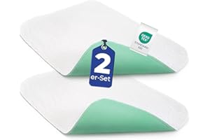 Dreamzie - Inkontinenzunterlage Waschbar 50x70 cm - 2-er Set Matratzenschoner Saugfähig und Wasserdicht - Inkontinenz Bettunterlage 50x70