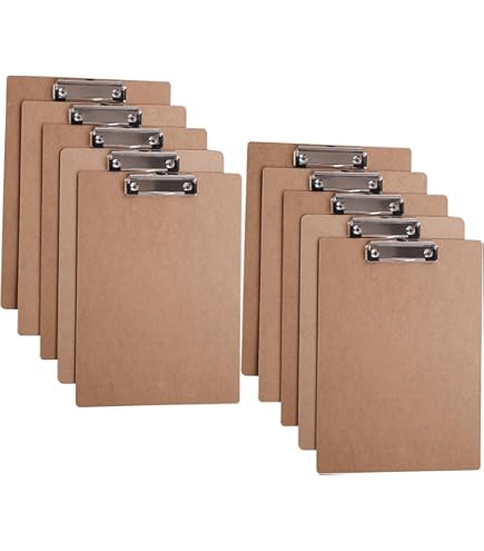 4 Portablocco Legno A5 Con Clip - Tavolette Per Appunti - Leggere E Pratiche Per Ufficio E Scuola - Foto 4