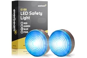 Luci di Sicurezza Everbeam E100 a LED Per Uscite Notturne – Lampadina LED Impermeabile da Bici Ideale per Corridori, Ciclisti, Passeggiate con il Cane, Kayak – Lampadina LED A Clip – 2 Pezzi