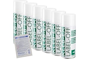 KLEB-EX – VPE: 6 x 400 ml – Solvente adesivo e solvente per etichette – ITW Cramolin – 1341611 – Rimuovi etichette e colla con 1 pz. DEWEPRO® SingleScrubs