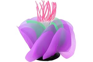 VOCOSTE Aquarium Simulation Corail Aquatique Fleur, Silicone Décoration Violet