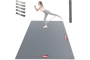HAPBEAR Large Exercise Mat, 183×122cm/ 213×152cm×8mm, Non-Slip, Ultra Durable, Large Yoga Mat for Home Gym, Fitness, Yoga, Pilates, Stretching, Push-ups, Gymnastics