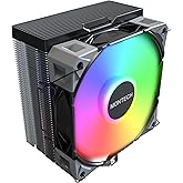 MONTECH NX400 ARGB - CPU Cooler, Single Tower, 4 Advanced Heat Pipes, 52 Wing Heat Sink, E28, 120 mm FDB Static Pressure Fan