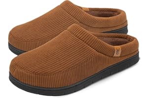 VeraCosy Chaussons Hommes Chaudes Mocassin Memory Foam Pantoufles d'hiver