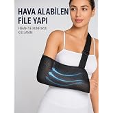 Ayarlanabilir Fileli Kol Askısı Hava Ge&ccedil;iren Kumaş Kol ve Omuz Destekleyici