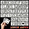 Set Di 11 Stencil Per Lettere Alfabeto E Numeri, In Plastica Morbidap, Dimensioni Assortite, Per Disegno, Pittura E Attività Didattiche Fai Da Te