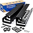 HOMEPROTEK Cable Tidy Under Desk Cable Management Tray x2 Black, Tidy Home Office Wire Management, Easy Assembly Sturdy Steel Cable Holder Desk, 43x10x10cm Cable Rack and Accessories
