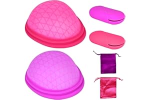 Acboor Juego de 2 copas menstruales con dos tamaños para flujos ligeros o fuertes, a prueba de fugas
