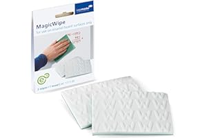 Legamaster MagicWipe Whiteboard Eraser Pads - Set of 2 Foam Pads + 1 Drying Towel - Reusable - for Enamel Steel Boards