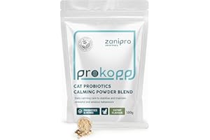 Zanipro Cat Calming Powder Supplement - Stress & Anxiety Relief for Cats, Contains L-Tryptophan for Sleep Aid During Travel, Cat Probiotics for Digestive Support & Brain Gut-Axis | 100g (Catnip)